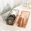 Cutlery Storage Tray Holder Tableware Organizer Spoon Fork Storage Box Plastic Container Cutlery Rack With Lid And Drainer 1