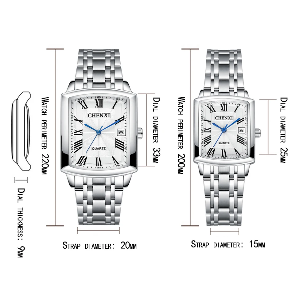 CHENXI شعبية الكوارتز الذكور ساعة اليد مربع الطلب...