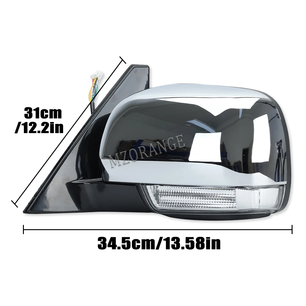 Side Door Mirror Assembly For Mitsubishi Pajero V73 V77 V93 V97 2006-2021 Car Power Rear View Mirror chrome cover cap 7632a655