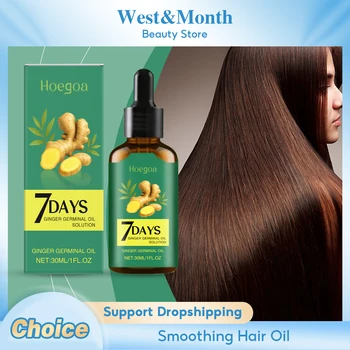 Ginger Hair Oil Repair Damaged Reduce Split Ends Preventing Breakage Nourishing Moisturizing Smoothing Shiny Anti Frizz Hair Oil
