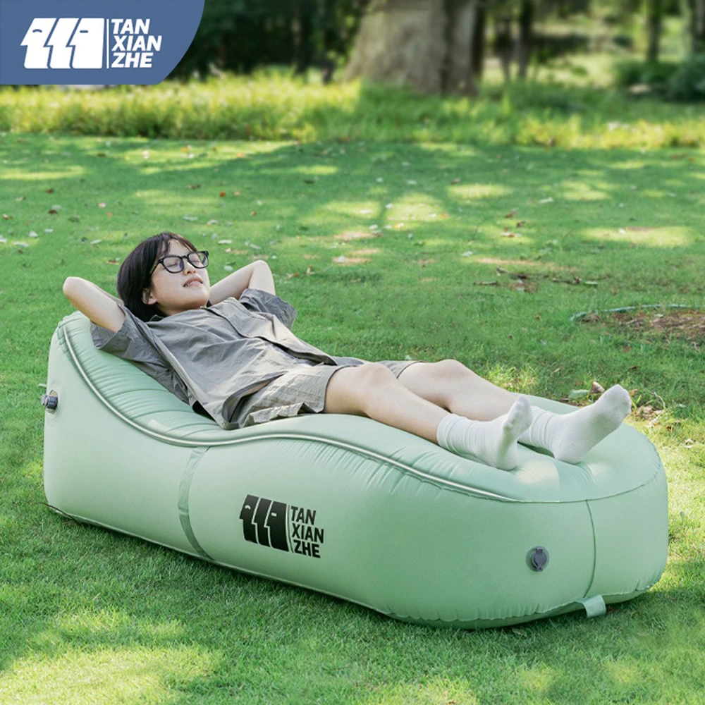 Deluxe Inflatable Lounger with Power Bank - Camping Equipment - Camping ...