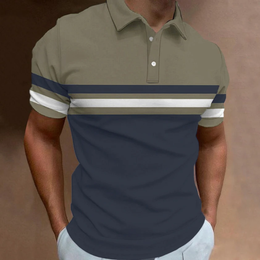 Summer Polo Polo Shirt Men's Short sleeved Business Leisure Fashion Slim Fit Polo Shirt Men's T-shirt 5 S7da76a893bfe4ca480ee32af424e7623i