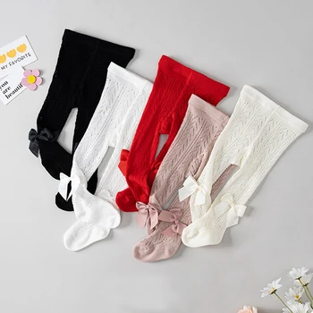 Baby Bow Cotton Tights 1
