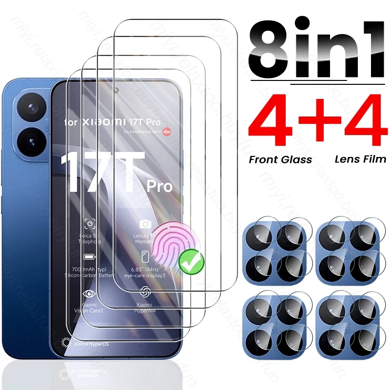8-Pack Tempered Glass & Camera Protectors