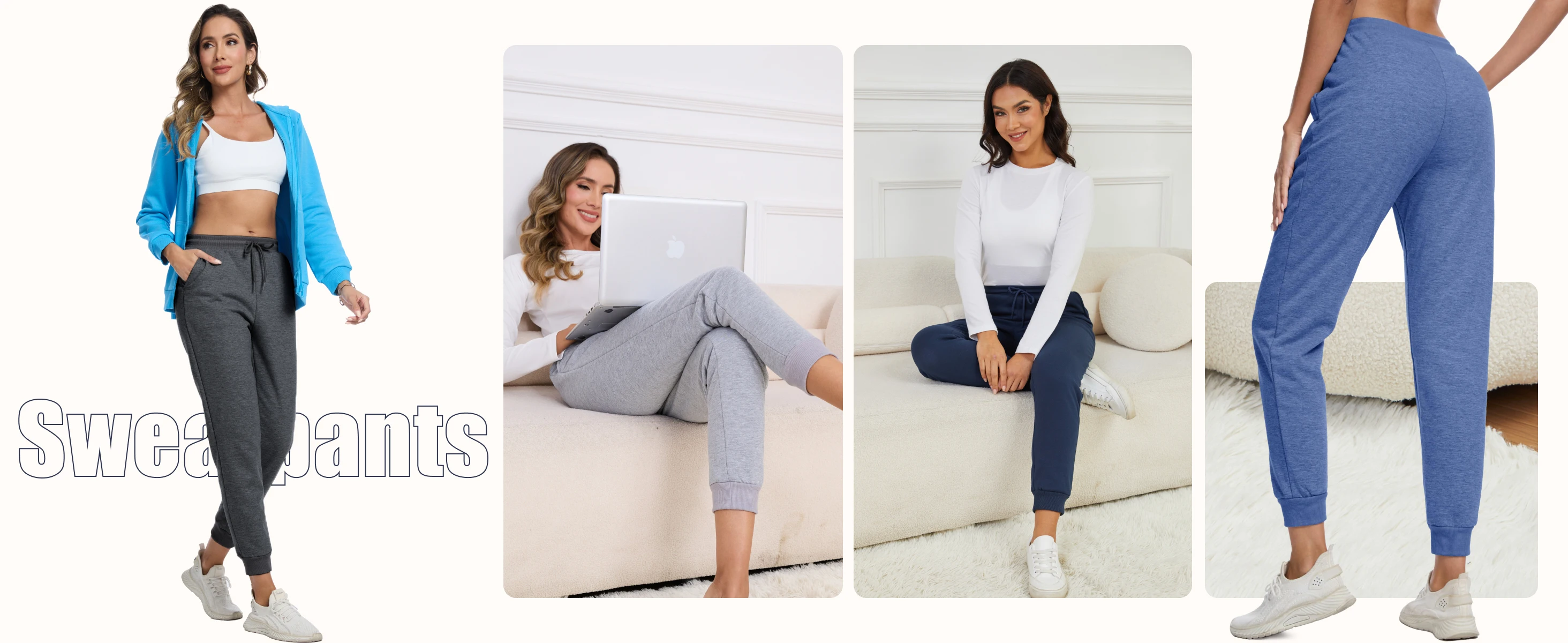 TACVASEN Warm Sherpa Lined Thermal Drawstring Sweatpants Women's Winter Fleece Pants Insulated Athletic Joggers with Pockets