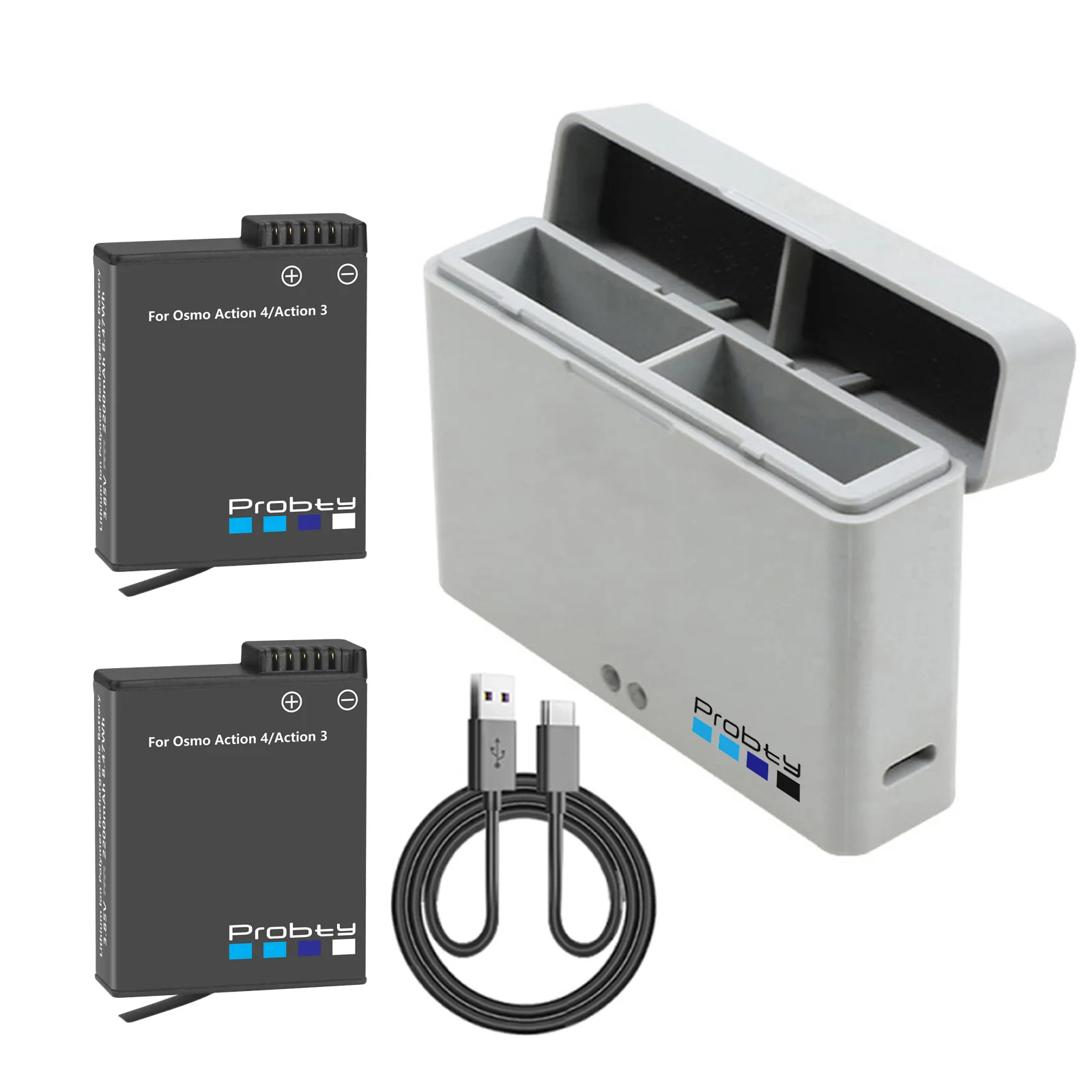 2 Batterie E Caricatore Per DJI Osmo Action 4/3 - 1800mAh, Ricarica Rapida USB - Foto 11