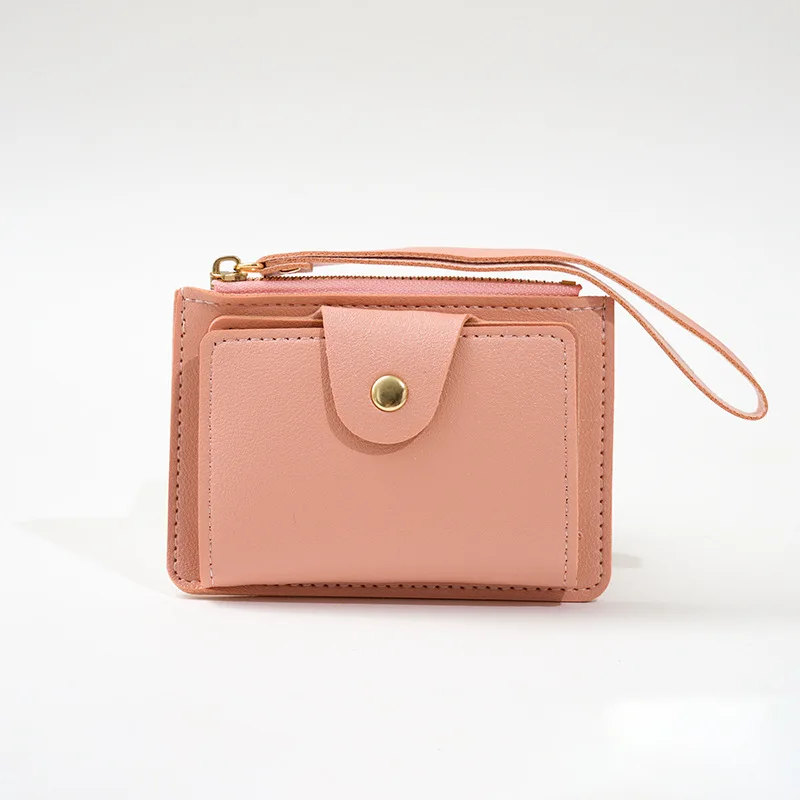 New Women Wallet Multi Card Slots Wristlet Coin Purse Ins Korean Style Student Small Wallet Card Holder