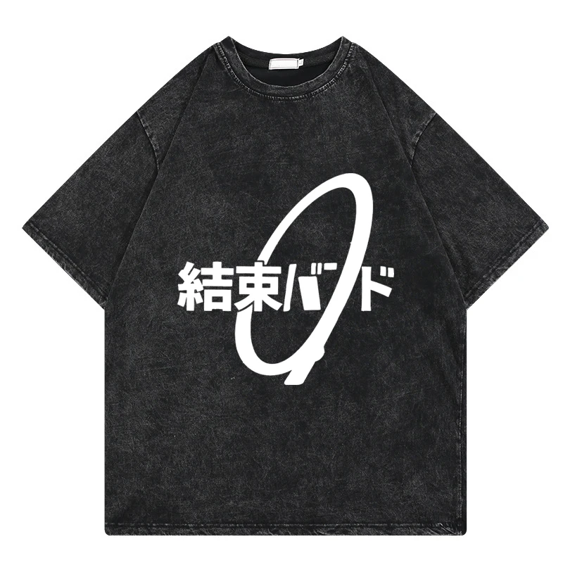 

Fashion Vintage Bocchi the Rock Washed T Shirt Anime Men T-shirts Japanese Manga Streetwear Short Sleeve T Shirt