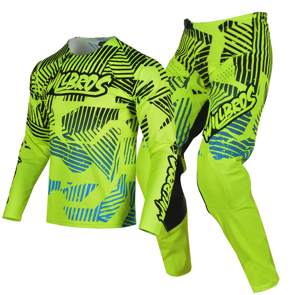 Motocross Jersey Pant Combo MX Gear Set Men Willbros Dirt Bike Suit Enduro Offroad Riding BMX Pantalones  ̽