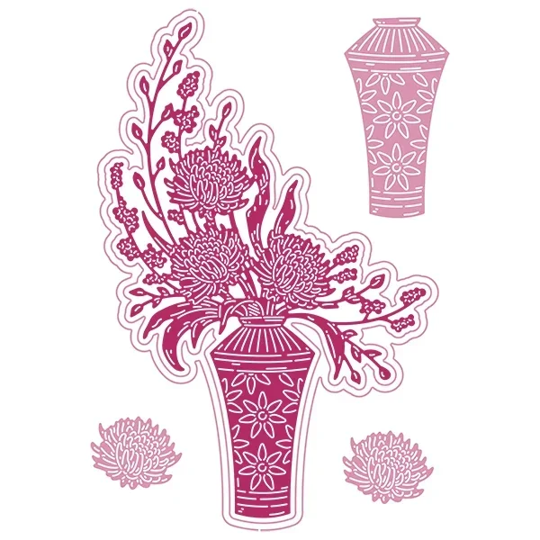 Big Sale Metal Cutting Vase Dies for DIY Scrapbooking Crafts Dies Cut Stencils Maker Photo Album Template Handmade Decoration