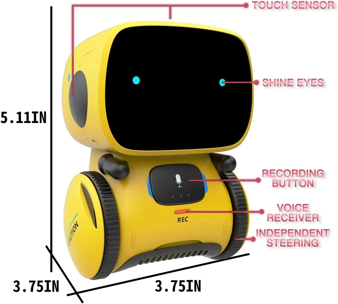 Emo Robot Smart Robots Dance Voice Command Sensor, Singing, Dancing, Repeating Robot Toy for Kids Boys and Girls Talkking Robots 6