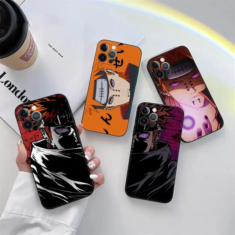 

A-Akatsuki Anime Pains Phone Case for iPhone 11 15 Pro Max Case Coque 14 Plus 13 Pro 12 11 X XS XR 6s 7 8 SE 2020 TPU Soft Cover