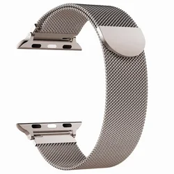 Elegant Milanese Loop Metal Watch Band Strap for S10-42mm-41-40-38mm (Retro gold 6)