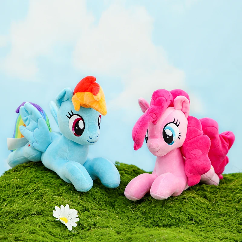 New My Little Pony Plush Toys Twilight Applejack Sparkle Pinkie Pie Rarity Fluttershy Rainbow Dash Stuffed Doll Kid Xmas Gift