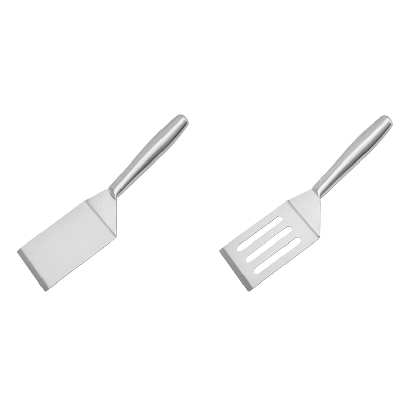 Stainless Steel Spatula Flat Spatula Large Fish Turner Grill Barbeque Turner Griddle Scraper Steak Pancake
