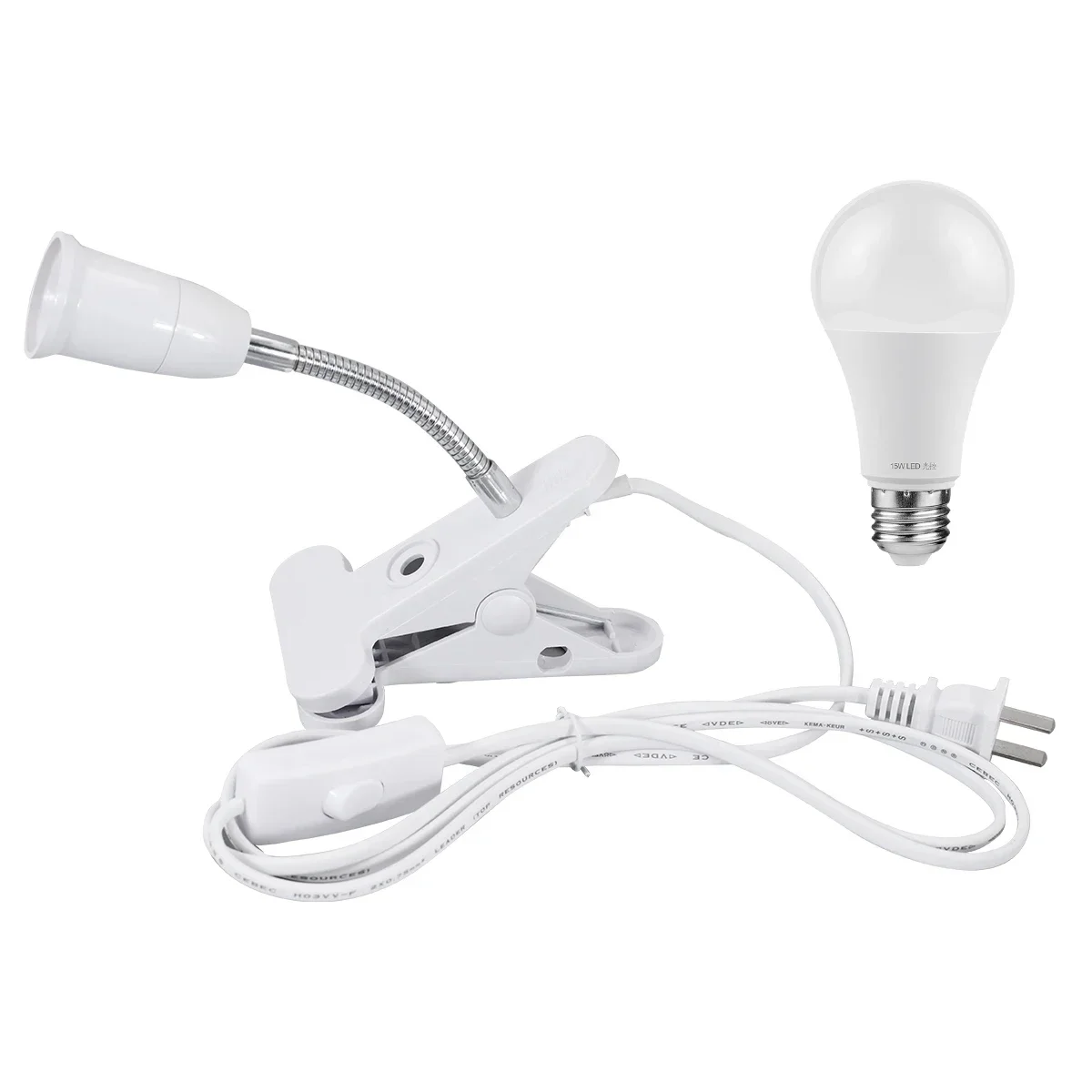 Description Picture 5 of itemNew Energy Saving LED Table Lamp Base Adapter with Switch for EU and UK Plug, E27 Socket Bulb Holder - Efficient and Eco-Friendl