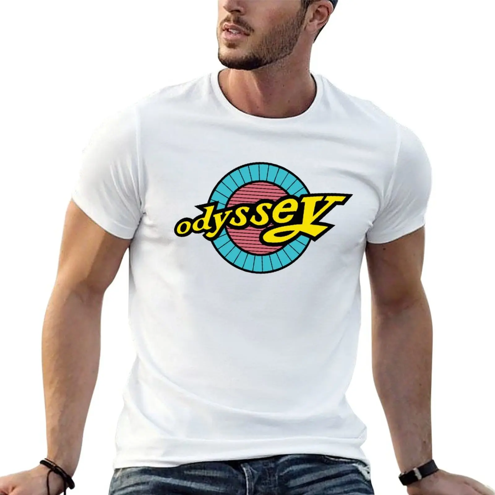 Odyssey BMX Blue & Yellow Animal Print T-Shirt - New Edition, Big and Tall Men's Collection