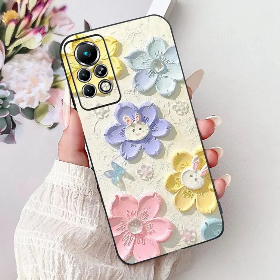Sleek Black Silicone Soft Back Phone Case - New Design