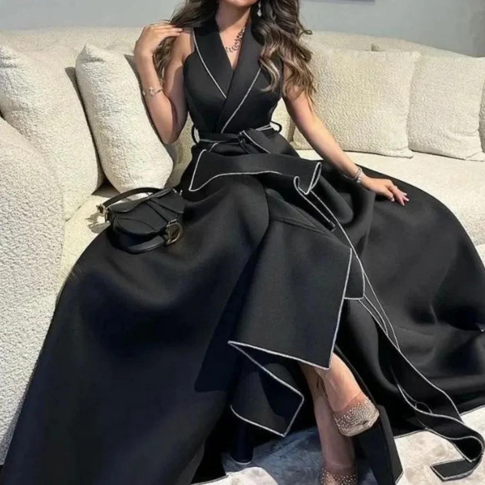 

Muloong V-Neck Sweep Train Women Elegant And Pretty Luxury Prom Dress