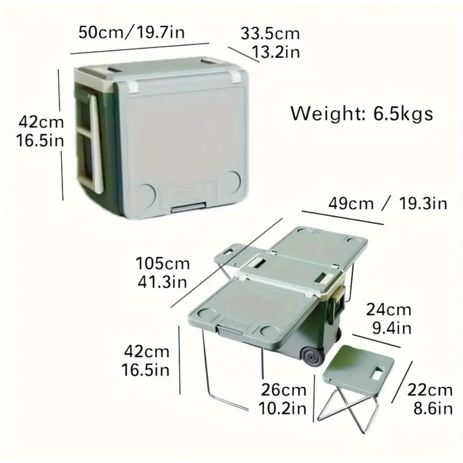 8.45-gallon outdoor insulated cooler and 1-gallon cooler, hard cooler with anti icing and heavy-duty handle