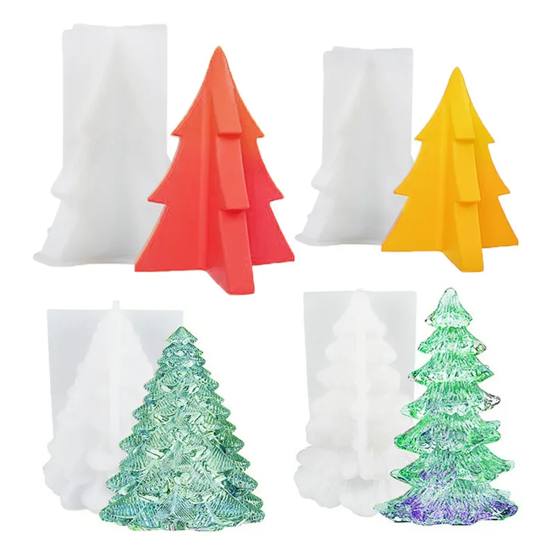 Christmas Tree Scented Candle Silicone Mold Christmas Diy Scented Gypsum  Handmade Soap Ice Cube Grinding Tool - AliExpress