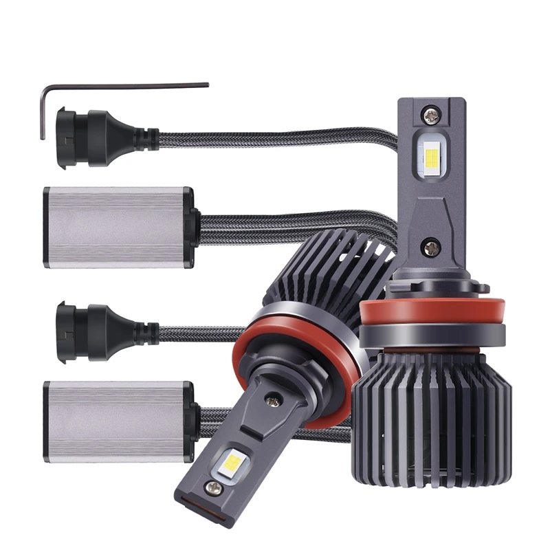 차량용 LED 헤드라이트 전구, 백색 안개등, 300W, 30000LM, 9005 9006, H7, H11, 6000K, P9