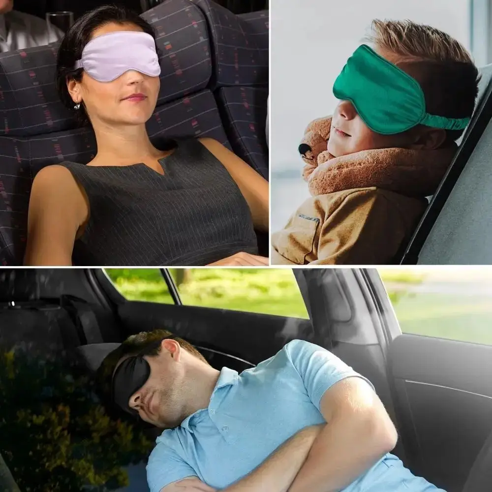 Sleep Eye Mask with Double-sided Imitation Silk Shading and Elastic Straps for Breathability sleep mask eye mask