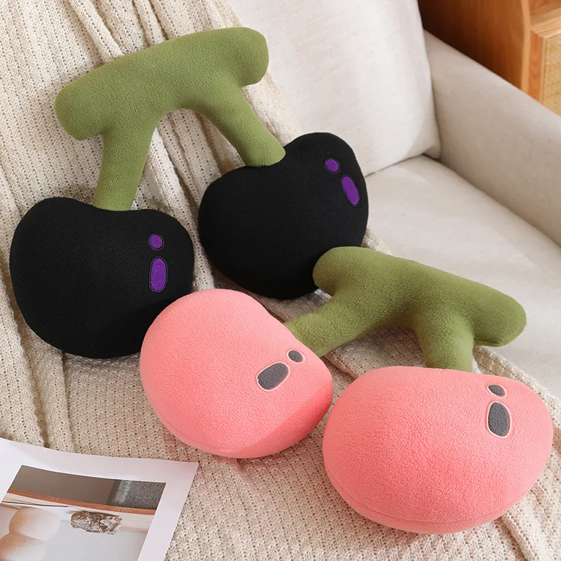 45cm Fruit Cherry Shaped Plush Pillow Soft Cute Pink Cherry Plushies Toy Hug Pillow Lovely Room Sofa Decoration 4