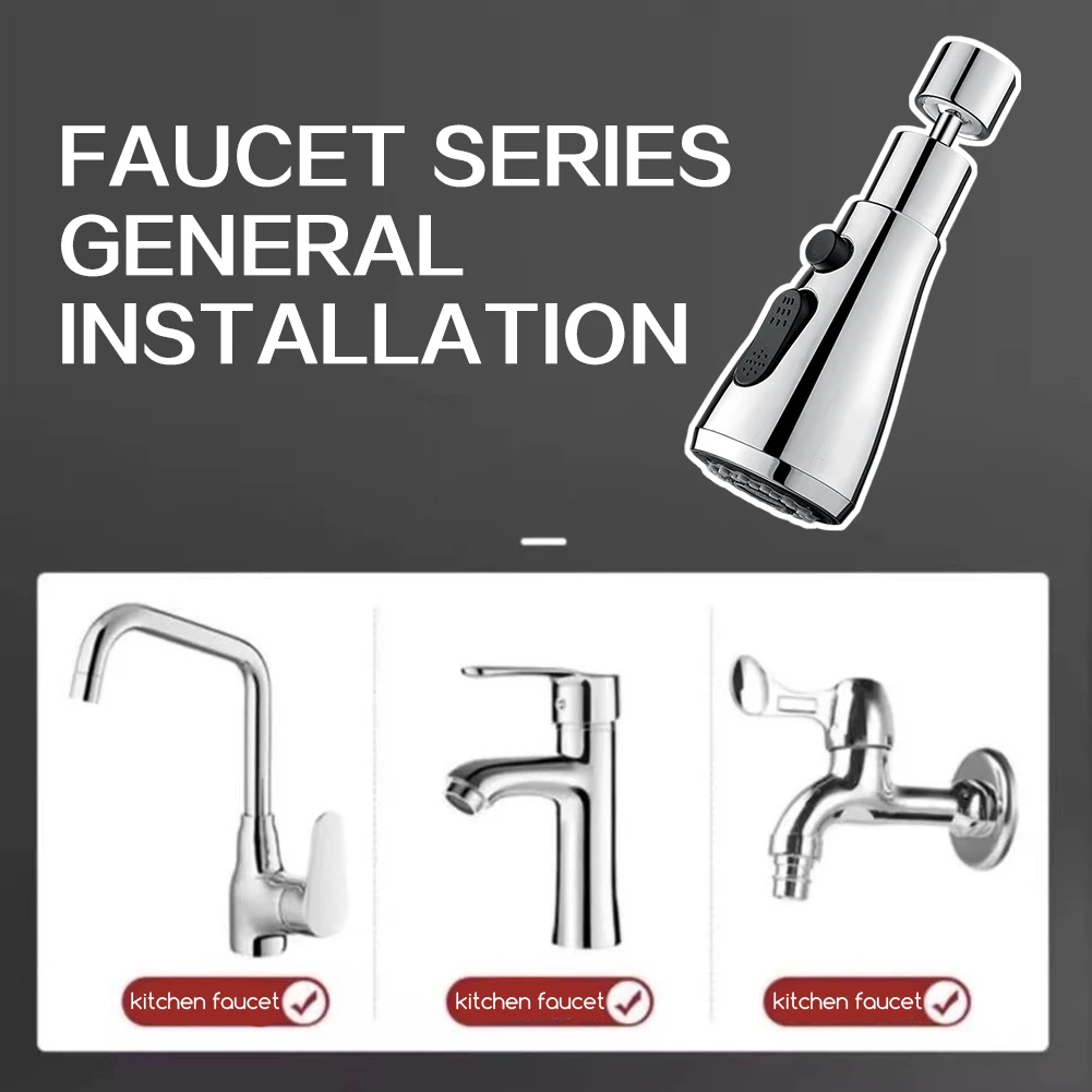 3 In1 Kitchen Replaceable Faucet Sprayer Nozzle ABS Durable Water Tap Water Basin Sink Shower Spray Head Kitchen Accessories