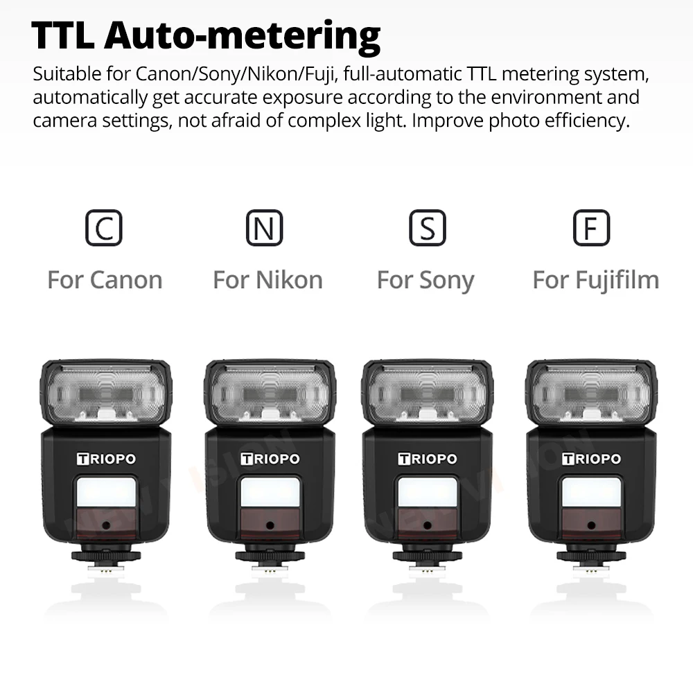 Camera Flash TTL HSS For Canon Sony Fuji Nikon