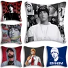 Eminem 8 Mile Hip Hop Rapper Pillow Covers Cartoon Sofa Decorative Home Double-sided Printing Short Plush Cute Cushion Cover 1