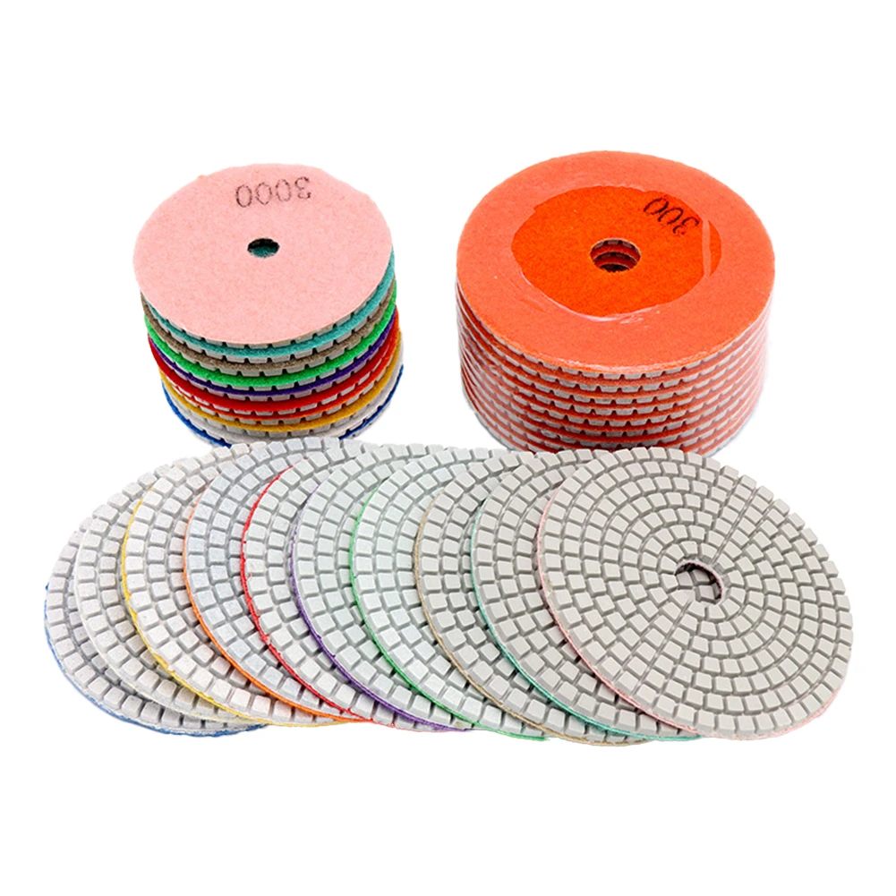 

15Pcs Polishing Pad 4 Inch 100mm Diamond Sanding Disc Polishing Pads Marble Grinding Pads Abrasives Angle Grinde Accessories