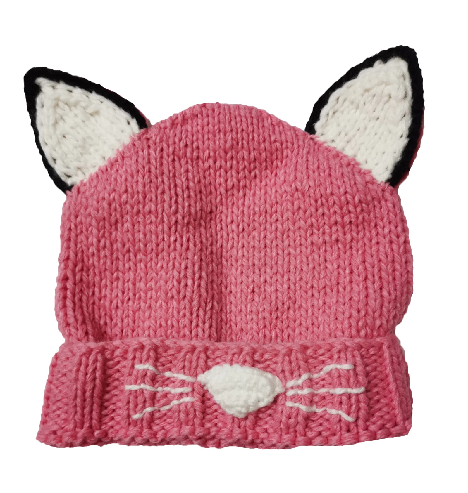 

BomHCS Women Knitted Beanie Hat Cute Cat Ear Nose Beard Winter Warm Cap Sunhat lady girls birthday party gifts