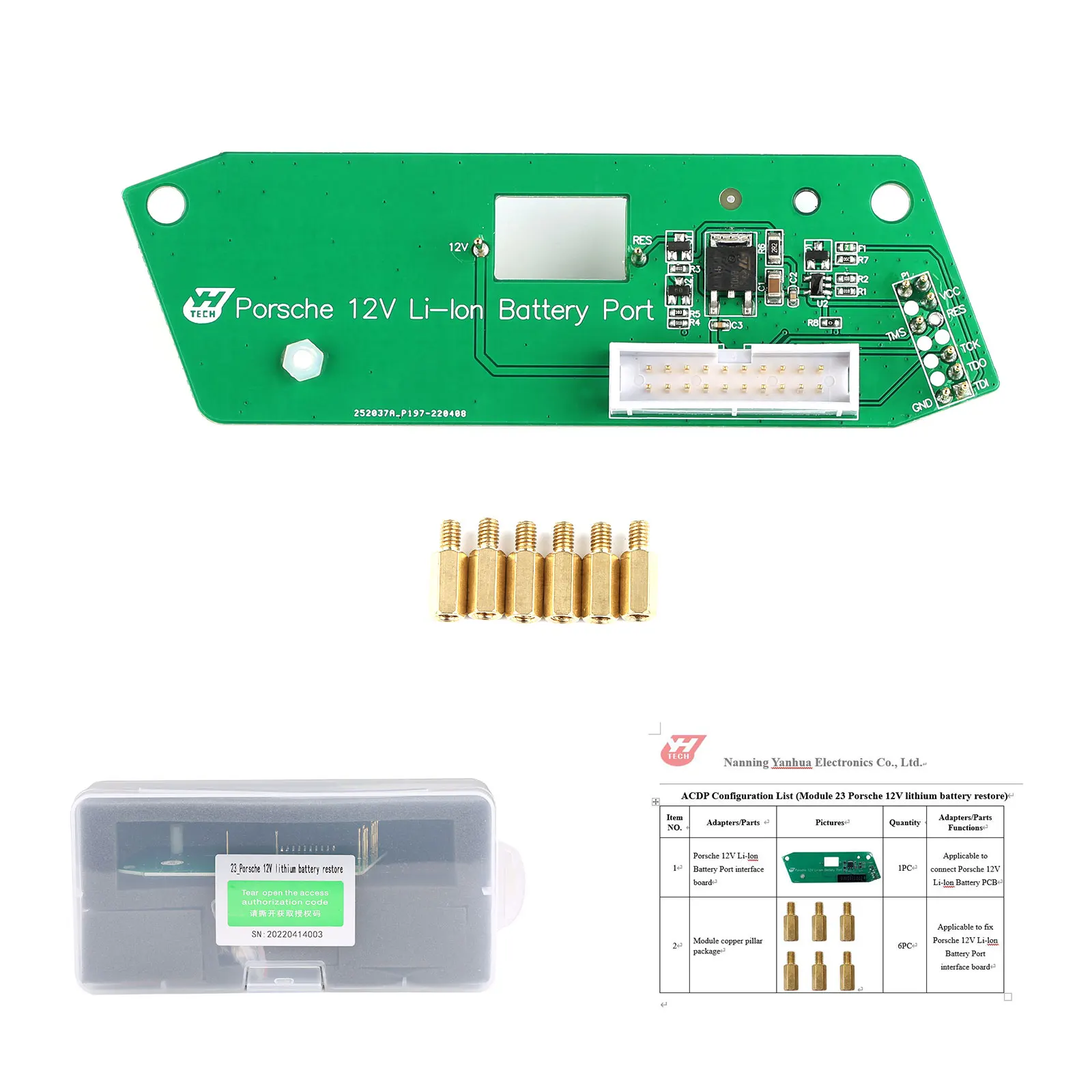 

Yanhua Mini ACDP Module23 For Por-sche 12V Lithium Battery Restore