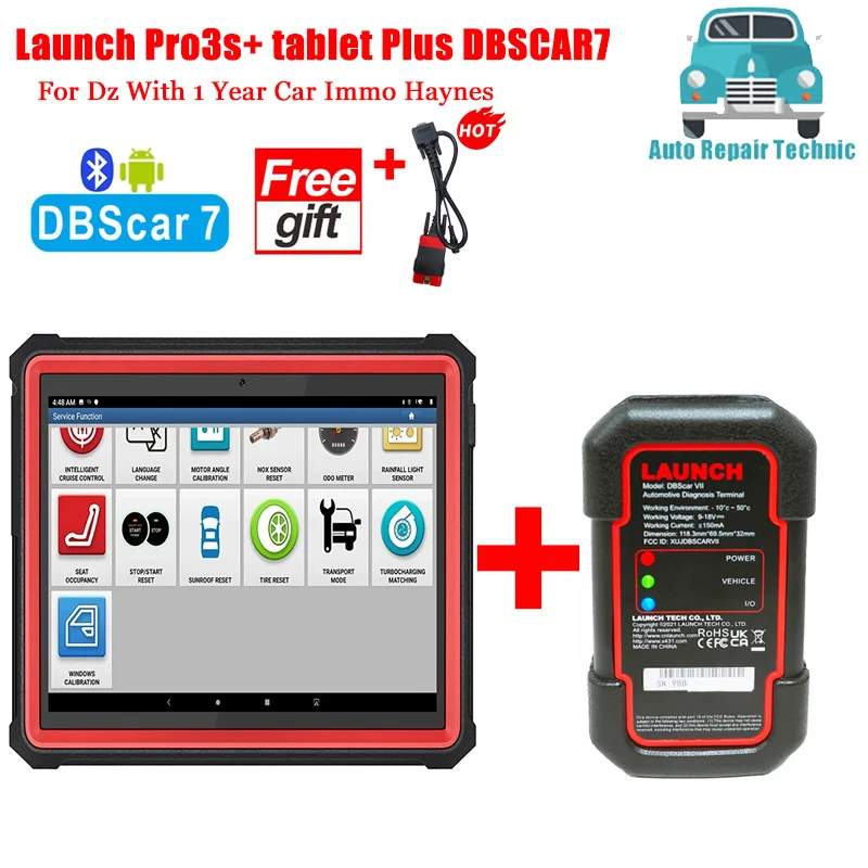 

Launch DBScar VII поддерживает протоколы Doip CAN с планшетом LAUNCH X431 Plus 1-летнее автомобильное программное обеспечение Immo Haynes