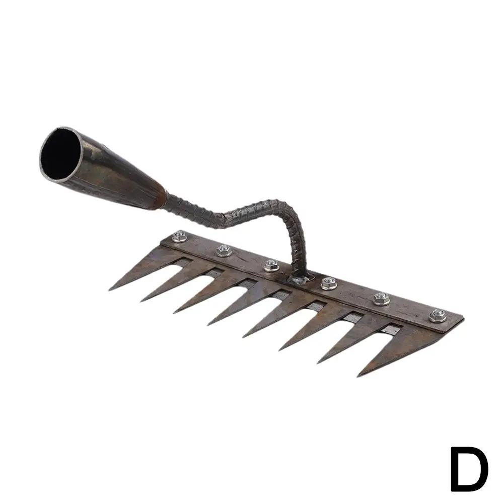 8-tooth carbon steel garden weeding rake Garden metal duty spade and planting flower tool digging heavy digging I0O2