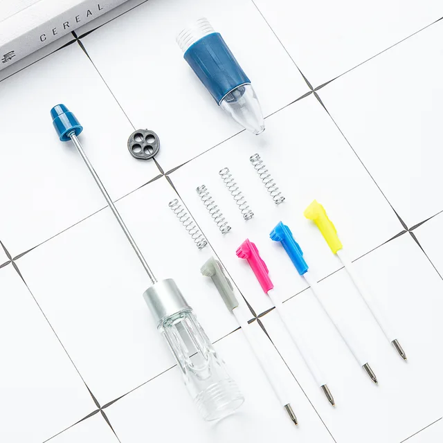 다기능 펜으로 다양한 용도로 사용할 수 있는 DIY 멀티 컬러 플라스틱 구슬 펜