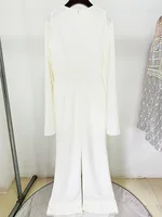 HIGH STREET Newest 2026 Designer Runway Fashion Women's Batwing Sleeves Colorful Crystal Diamonds Beaded Jumpsuit - Image 3