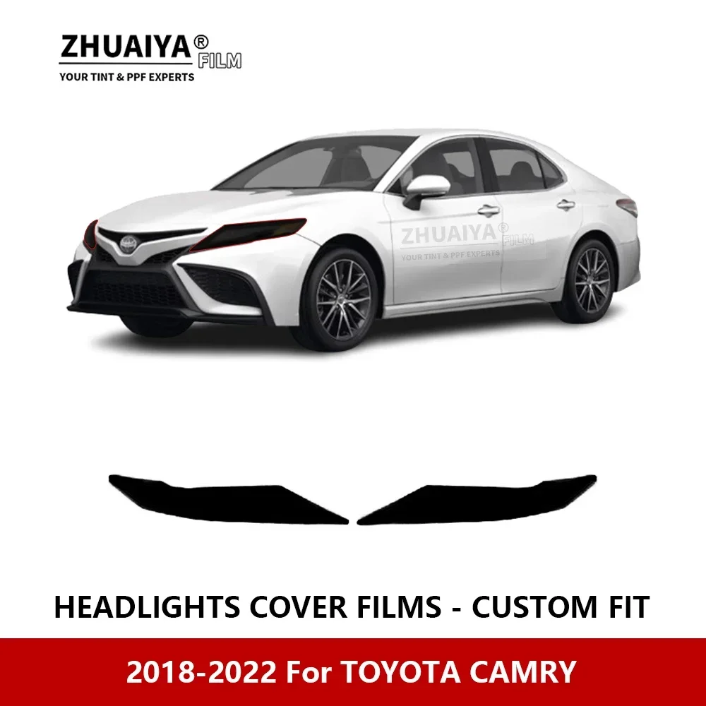 

Для TOYOTA CAMRY 2018-2022 Автомобильная внешняя фара с защитой от царапин PPF предварительно отрезанная Защитная пленка для ремонта автомобильные наклейки аксессуары