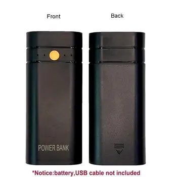 5V 2A 6000mAh 2X 18650 USB type-c boîtier de chargeur de batterie bricolage boîte de batterie externe pour téléphone charge électronique piles non incluses 1