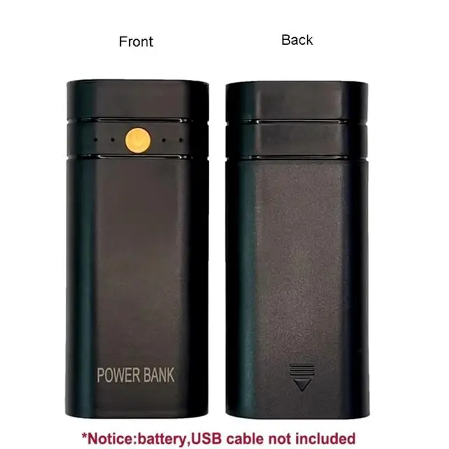 5V 2A 6000mAh 2X 18650 USB type-c boîtier de chargeur de batterie bricolage boîte de batterie externe pour téléphone charge électronique piles non incluses 1
