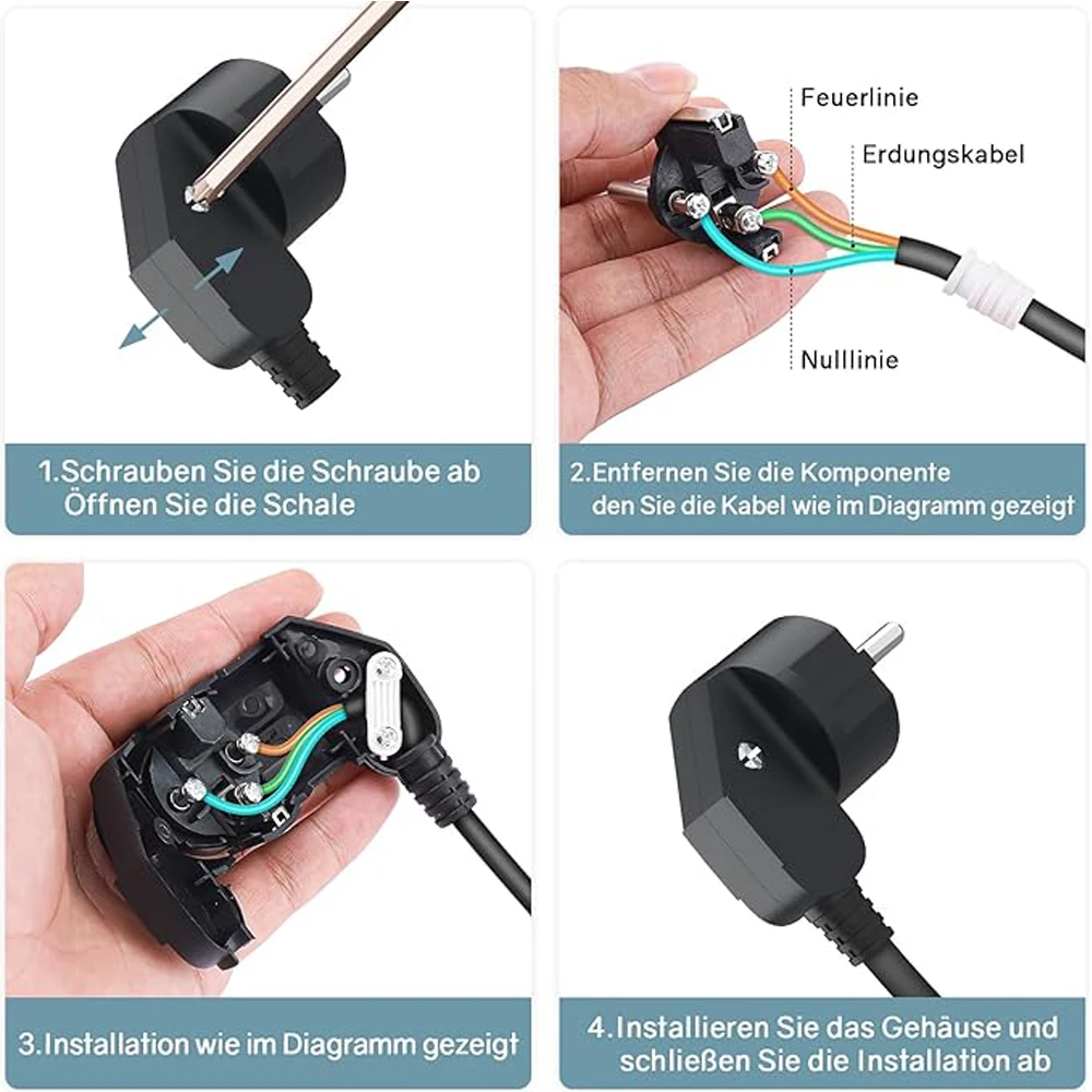 EU Plug Adapter 16A Male Replacement for Power Extension Cable plug adapter electrical socket plug outlet extender power extension plug extension sockets power plug connector power socket