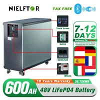 PL EU Stock 48V 600Ah LiFePO4 batterie au Lithium 30kWh 51.2V 460Ah 300Ah 120Ah 200Ah 100Ah batterie au Lithium pour le stockage d'énergie solaire 1