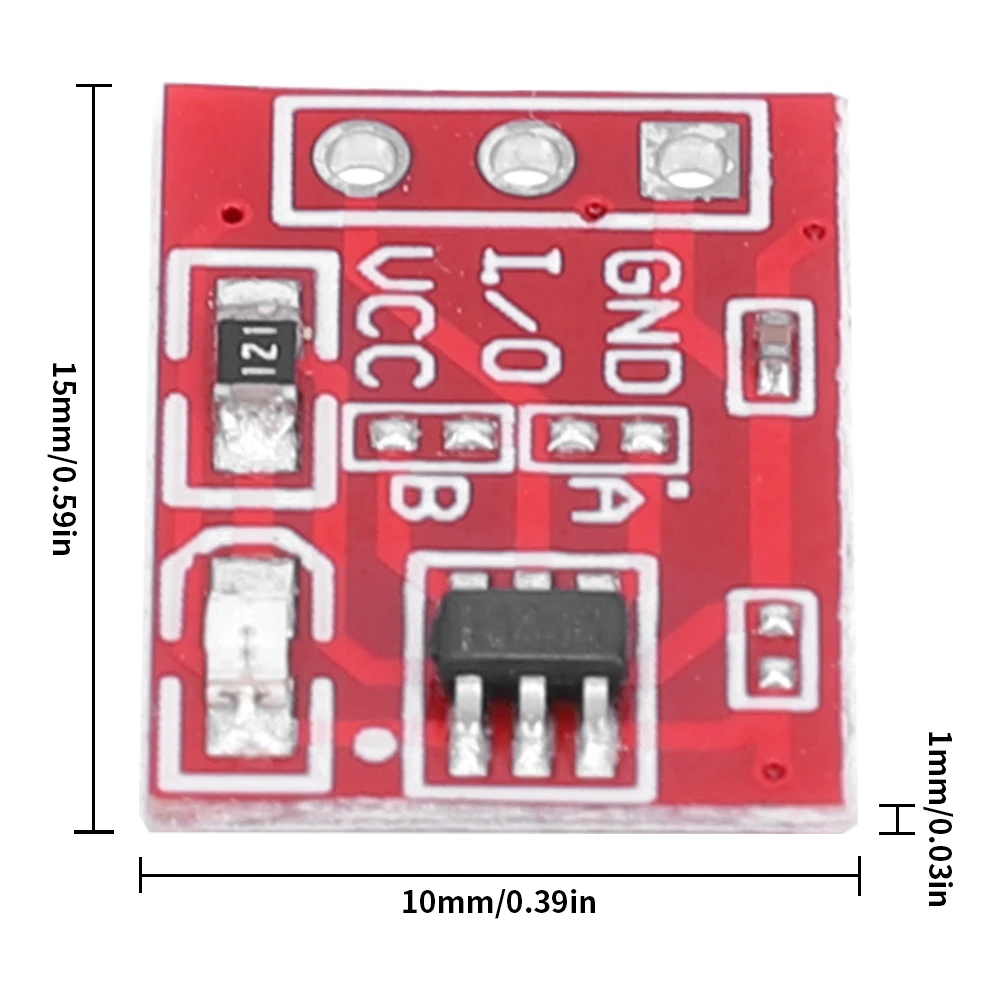 TTP223 터치 스위치 센서 커패시터 유형 2.5V-5.5V 용량 성 터치 스위치 단일 채널 단방향 변환