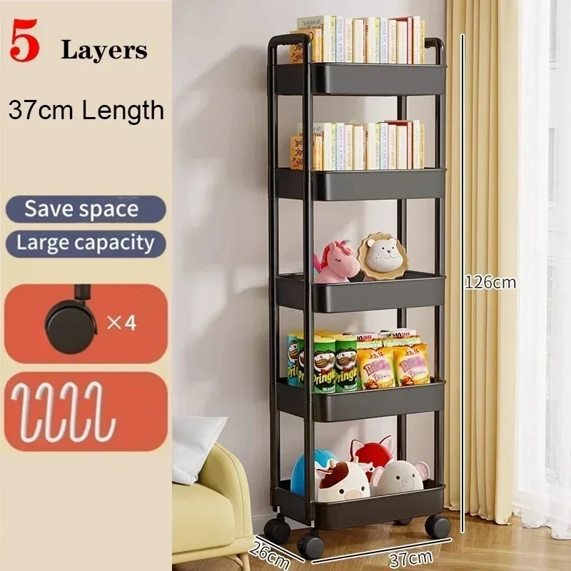 Cart rack kitchen floor bedroom multi-layer baby snacks mobile bathroom bathroom storage rack
