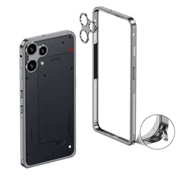 Ultra - Thin Metal Lens Cap & Frame Case with Heat Dissipation for Nothing Phone (3) (GRAY)