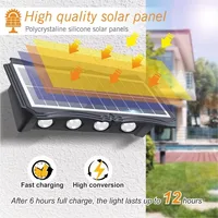 Solar Wall Lamp Outdoor Solar LED Light Waterproof Up And Down Luminous Lighting Balcony Yard Garden Decoration Lights 3