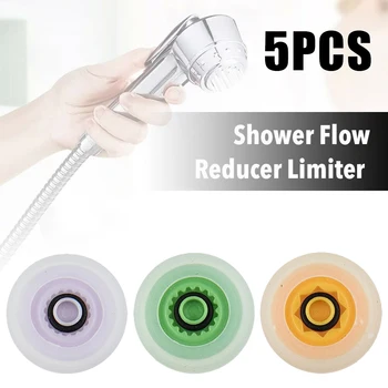 5Pcs Shower Flow Reducer Limiter Set For Hoses Connected To Shower Heads Hose Restrictor Faucet Replacement Parts 1