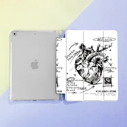 Custodia per iPad con cuore artistico e porta stilo integrato
