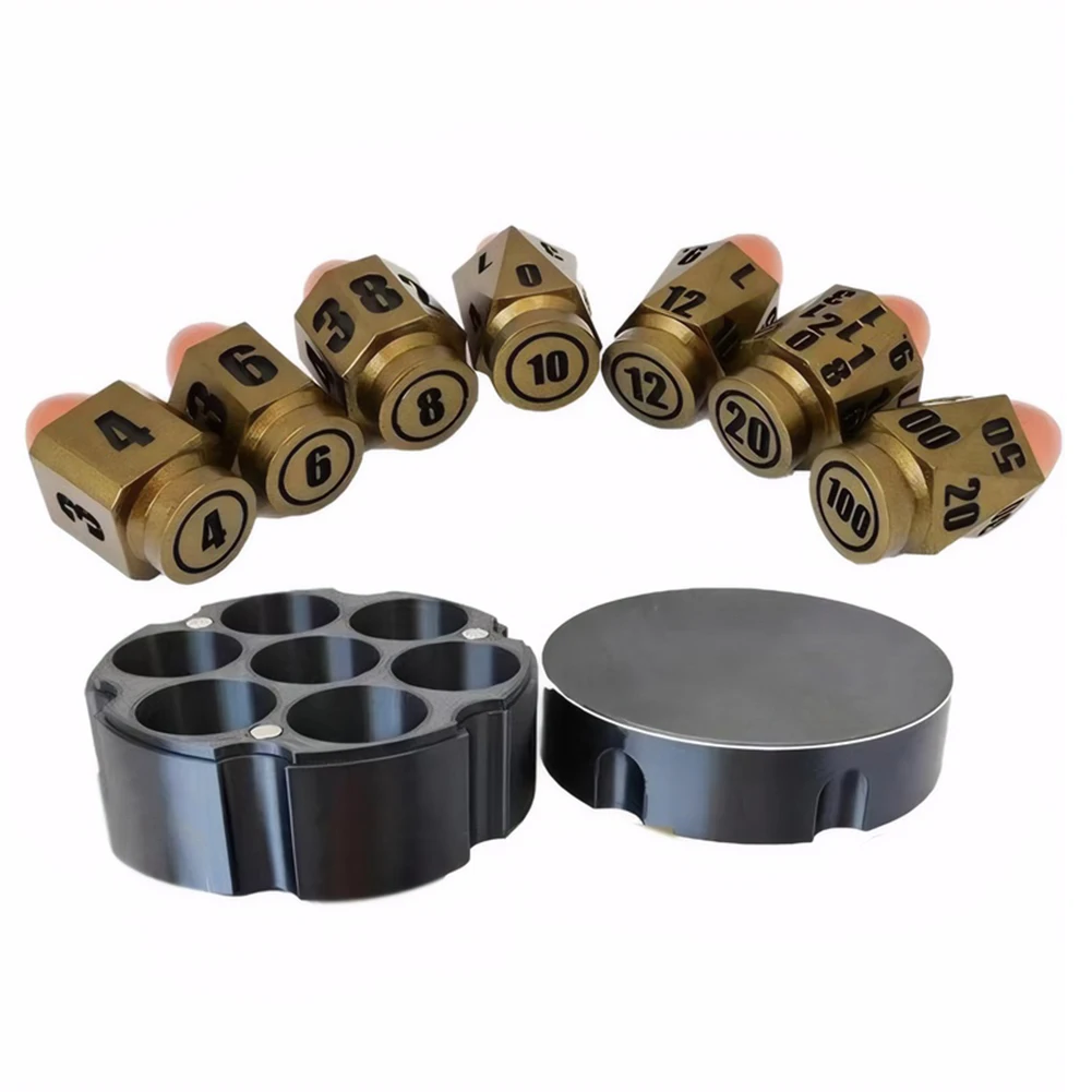 

7 шт. набор пуль, игральные кости из смолы с основанием для кости, набор D6 пуль, набор игральных костей для развлечения в пабе, реквизит для фотоаксессуаров